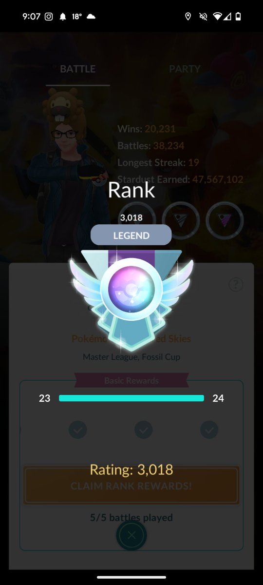 Clutched a 5-0 to attain another Legend. Jellicent + Ferrothorn + Magnezone got me there. Good luck to everyone with the remainder of the season!