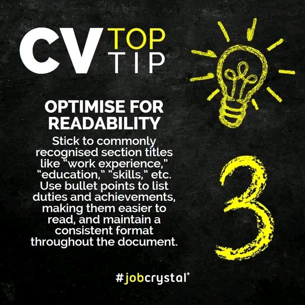 NthabelengDlam3's tweet photo. Here are 3 top tips to make sure your CV is picked up through ATS (Applicant Tracking Systems) every time.💡💪

#JobSearch #CareerAdvice #ResumeTips #HiringHacks #JobHunt #CVOptimization #JobSeekerTips #JobSeekers #JobCrystal https://t.co/h7aRhPPKKs