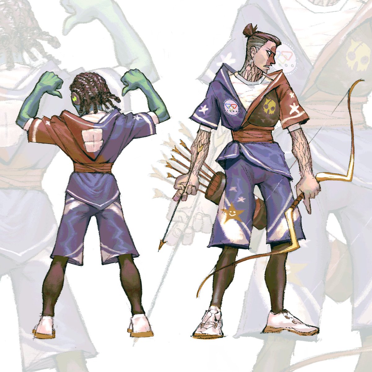 doublemacdouble's tweet image. #chromacorps2024 Assignment 27: OLYMPIC TEAM OUTFIT. I tried to salvage France&apos;s horrible outfits this year.