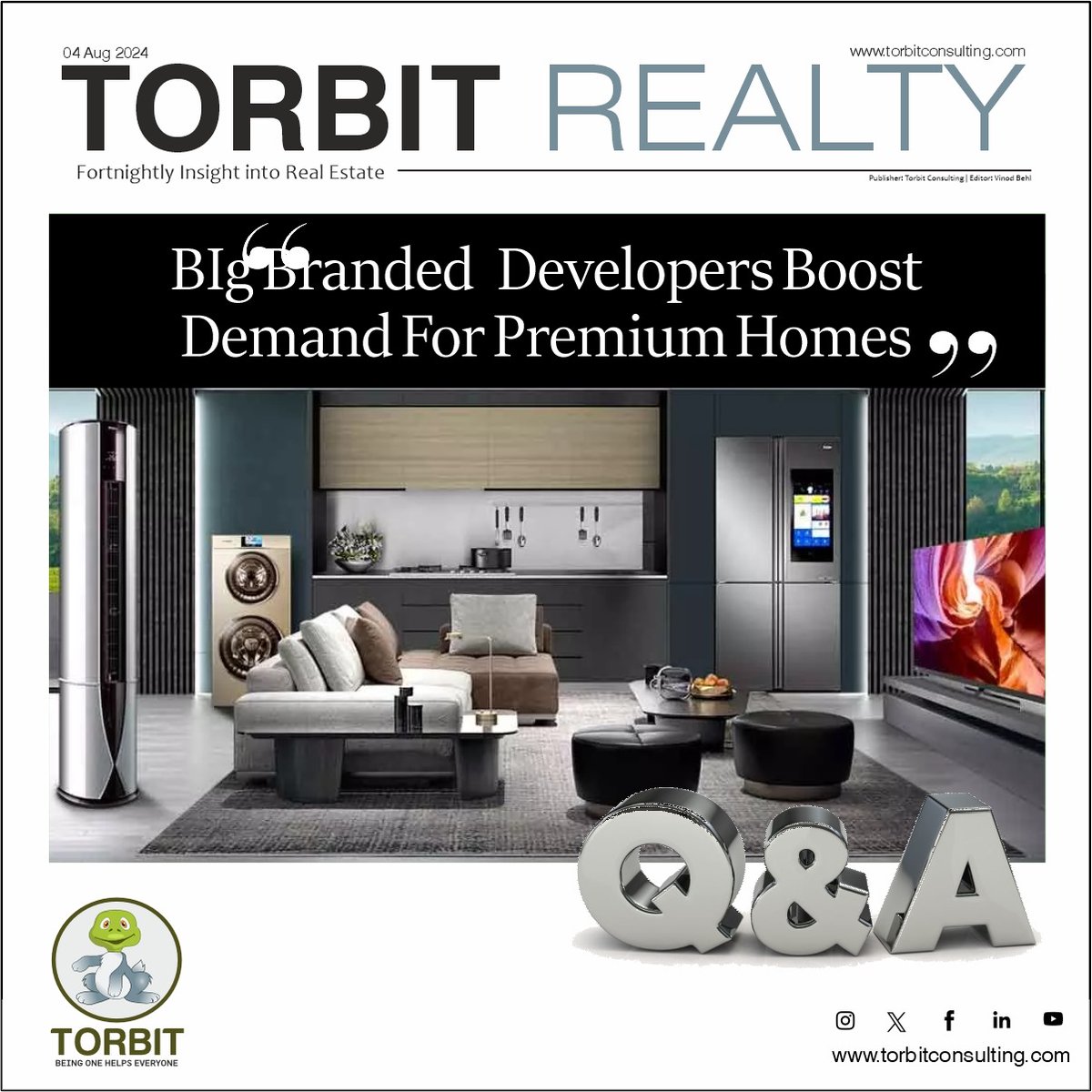torbitrealty's tweet image. Big brand developers are increasing the demand for premium homes. Learn about the factors behind this trend and how it is shaping the real estate market.

Read more: bit.ly/46vXrwB

#premiumhome #realestatetrends #SquareYards #LuxuryLiving #marketdemand #homebuyers