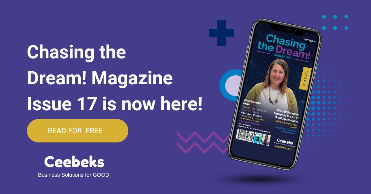 Ceebeks's tweet image. Hello Chasers,

The latest edition – No. 17. – is now published and available for you to read.

Check it out here: mobimag.co/chasing-the-dr…

#thechasingthedreammagazine #grantstrategist #17thedition #fasttracksuccessin2024 #businessadvice #chasingthedream #ceebeks.com