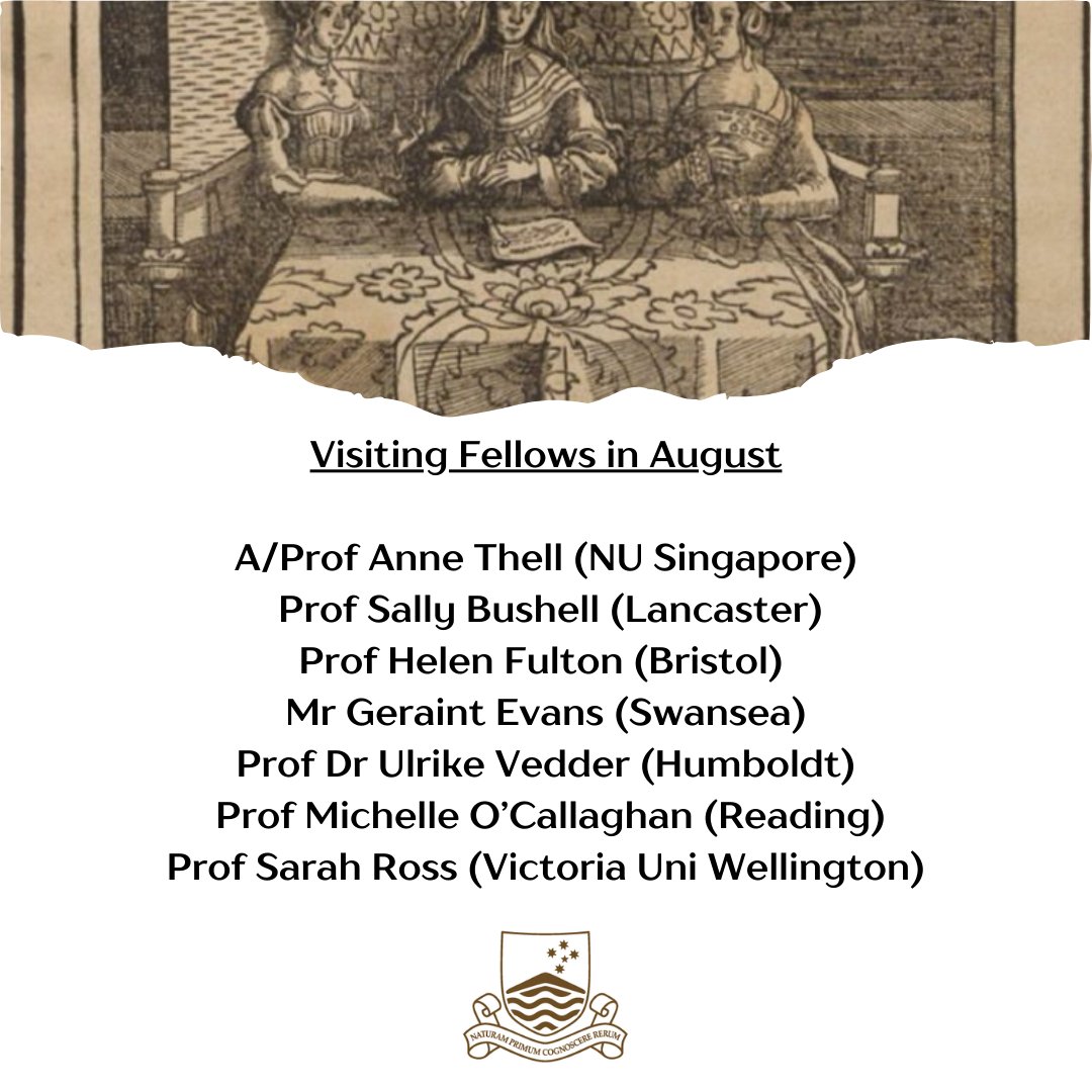 English_ANU's tweet photo. August is Visiting Fellows Month here at @English_ANU, and just look at this line-up! Stay tuned for all the exciting events still to come this month! https://t.co/ybbOYRiphu