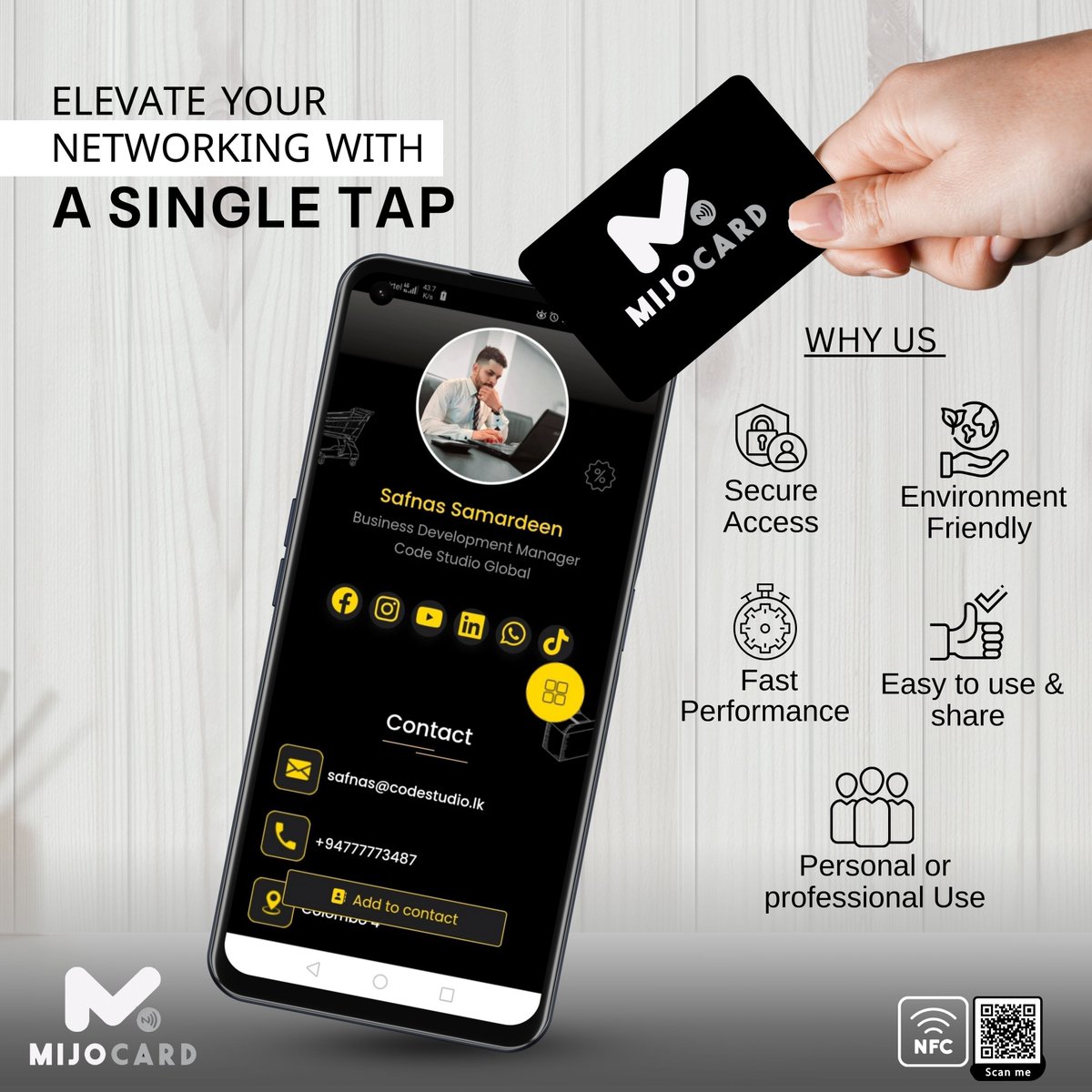 Codestudio786's tweet image. Introducing Mijocard – Networking Made Effortless! 🚀
Whether for personal connections or professional networking, Mijocard streamlines how you connect with others.

✅ Secure Access
✅ Environmentally Friendly
✅ Fast Performance
✅ User-Friendly

#Mijocard #Networking