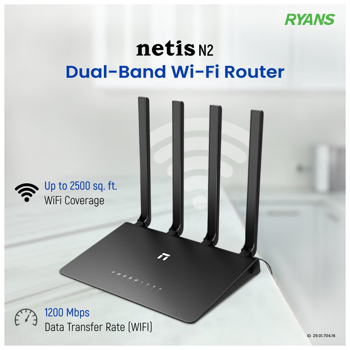 RyansComputers's tweet image. 🚀 Soar to New Heights with the Netis N2 AC1200 Mbps Gigabit Dual-Band Wi-Fi Router! ⚡️

More details: ryans.com/netis-n2-ac120…

☎ +8809638442121

#RyansComputers #NetisN2 #AC1200Router #DualBand #GigabitWiFi