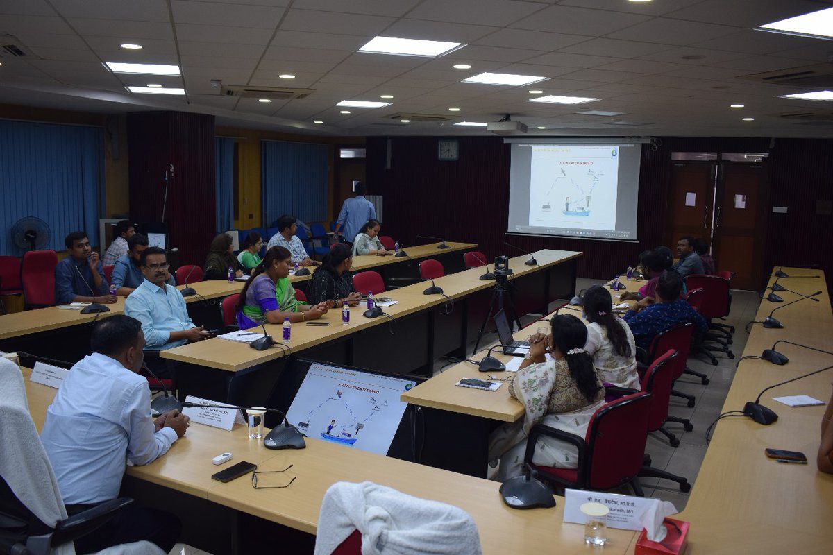 nfdbindia's tweet image. Dr. Murali Mohan discussed Global &amp;amp; Indian perspectives on #SpaceApplication in Fisheries. The session included a COM-NAV demo by Ananth Technologies, Hyderabad. Officials from NFDB-NERC &amp;amp; NFDB-ERC-NFFBB virtually participated.