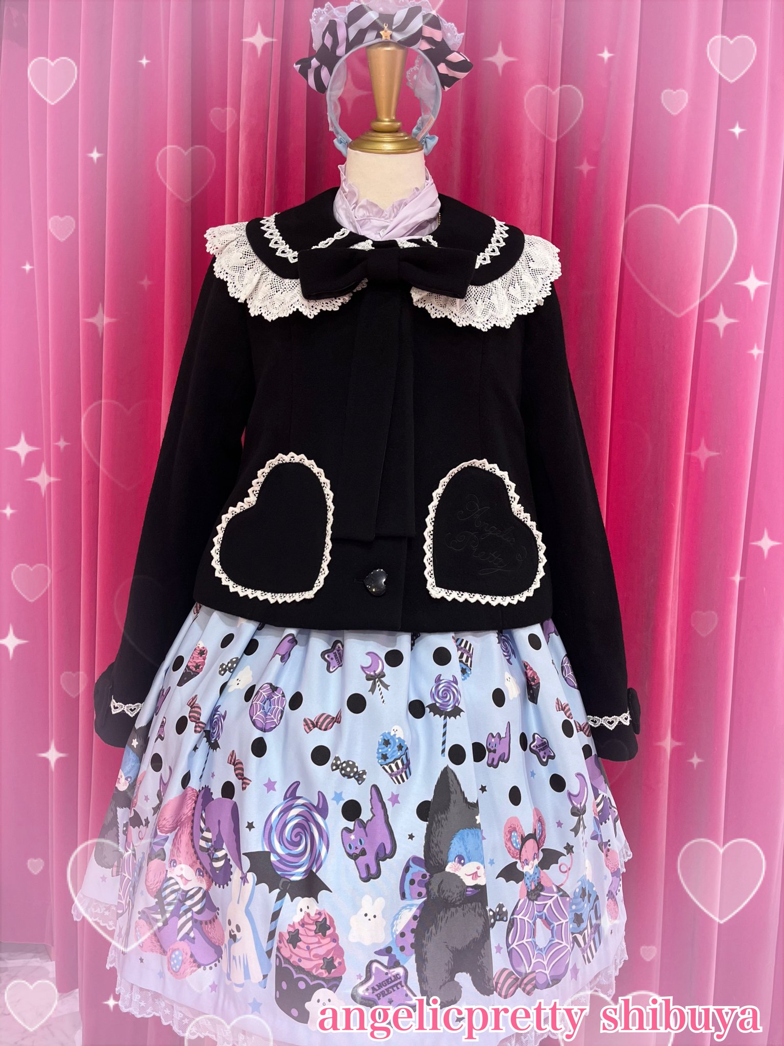 Angelic Pretty ファンシーリボンショートコート Fancy Ribbon Short Coat (Lamé Waffle) by Angelic Pretty