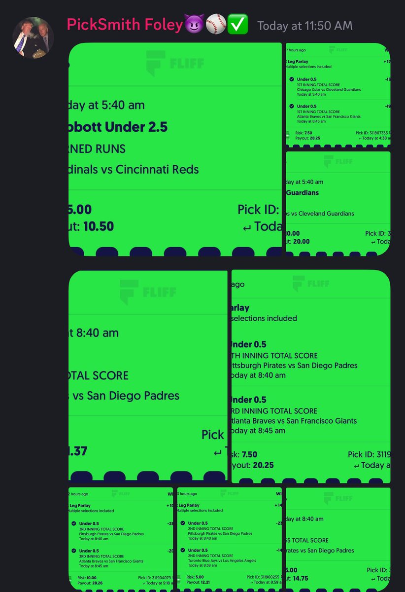 GLG_Foley's tweet image. Cashed out on 33 different props today for another big day of profit🤑🚦 Join up the discord today, link below and in my bio. Whole server been hitting on the daily‼️💰 

@GLGxng @thePicksmiths 

#prizepicks #fandual #draftkings #dfs #mlbpicks #parlays #sportsbetting #gambling