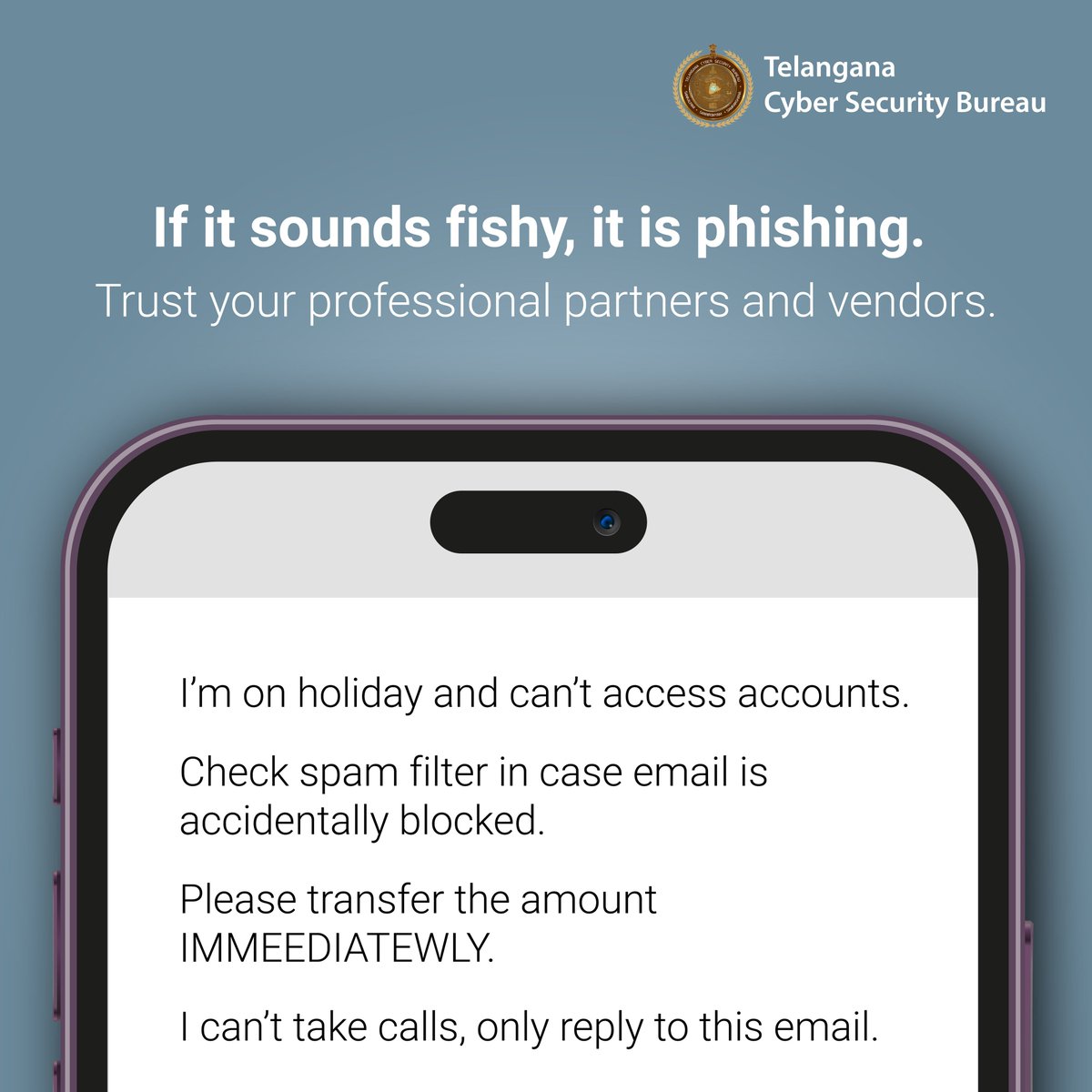 koheda_ps's tweet photo. ⚠️ Attention Companies! Recent reports show that fraudsters are using #fakeemails to mislead businesses into transferring funds to fictitious accounts.
@siddipetcp #SiddipetPolice https://t.co/hZNXfvI95E