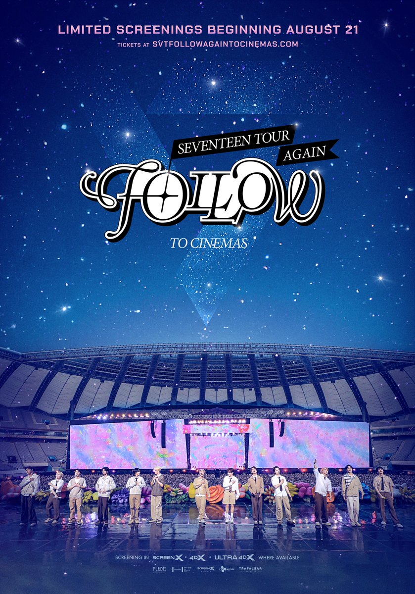 SEVENTEEN TOUR 'FOLLOW' AGAIN TO CINEMAS 'Special Poster'
한국 개봉 D-1🥰
내일 영화관에서 만나요💎

Limited screenings beginning August 21.
✅Global tickets at svtfollowagaintocinemas.com
✅8/14 국내 CGV 단독 개봉

#SEVENTEEN #세븐틴
#FOLLOW_AGAIN_TO_CINEMAS