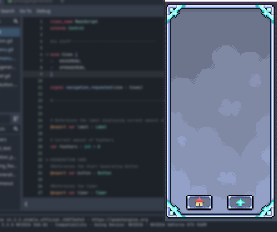Hana_ENVT's tweet photo. Look at this UI i made for a lil fun project!!😳👉👈 (I am learning Godot... very slowly) https://t.co/7mjlmGbu7F