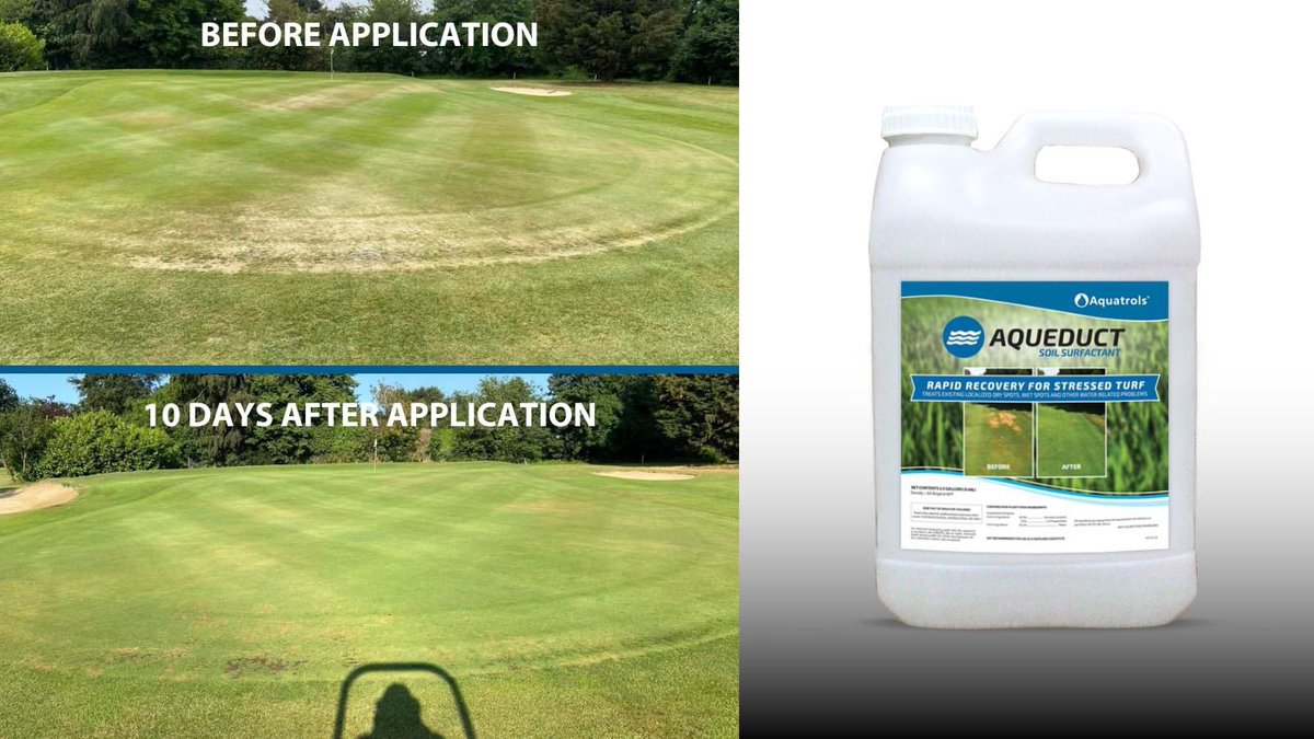 SupaturfBelgium's tweet photo. Aquaduct is the fire extinguisher of our industry. #drypatch #wettingagent #aqueduct #aquatrols #sporticom by @SupaturfBelgium 

🧯 Global standard in treating dry patch
🧯 Delivers unmatched recovery from moisture stress
🧯 Moves water deep into problem areas
@AquatrolsEurope https://t.co/LUyEQvbwXf