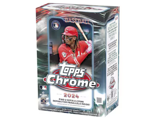 CardPurchaser's tweet image. Who wants a free 2024 Topps Chrome blaster box? I gave away ten during National week so here's another ten.

- Follow me
- Like and reply with your favorite baseball player.

Ten winners drawn 8/18 at 9pm central. US shipping please. Winners publicly announced in replies here.