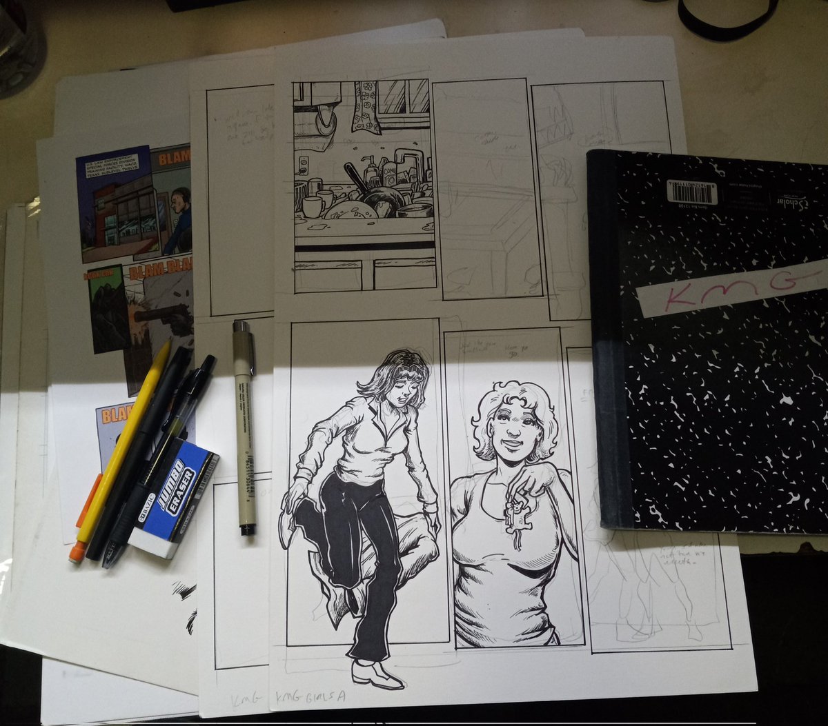 Sequentials for me is not like riding a bike. It's been a big mental push for me. I have to keep it on the forefront or it fades away. I can't do a page a day...those days are over. But the more I do, the clearer the voices get, until their story is finished.