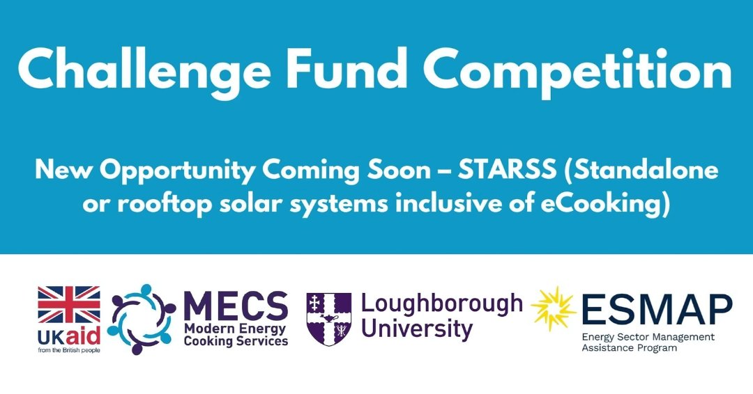 Finovista's tweet image. New #ChallengeFund opportunity opening soon!

&apos;Technology Accelerator&apos; Challenge Fund #Competition, focusing on ‘Standalone or rooftop #solarsystems inclusive of #eCooking. 

Access Pre-Launch Competition Information Visit: mecs.org.uk/challenge-fund… Applications open end of August