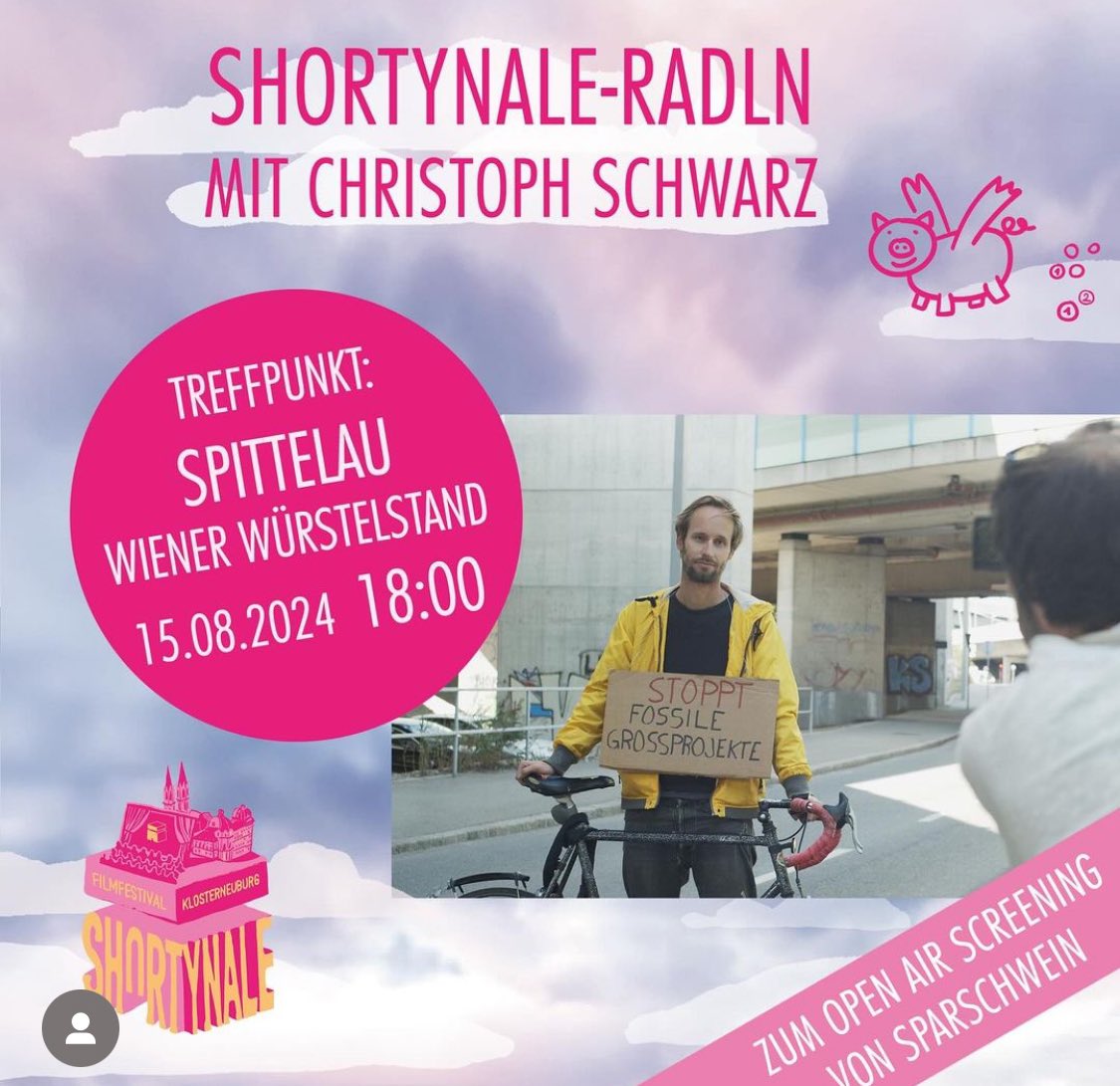 Wer SPARSCHWEIN am 15.8 beim Open-Air Screening der <a href="/shortynale/">Shortynale</a> in Klosterneuburg sehen möchte: es gibt eine gemeinsame Anreise mit Rad aus Wien, Treffpunkt 18h Spittelau (wenn genug Zeit bleibt eventuell auch ne Geldverbrennung &amp; ein Grundstücksdeal)