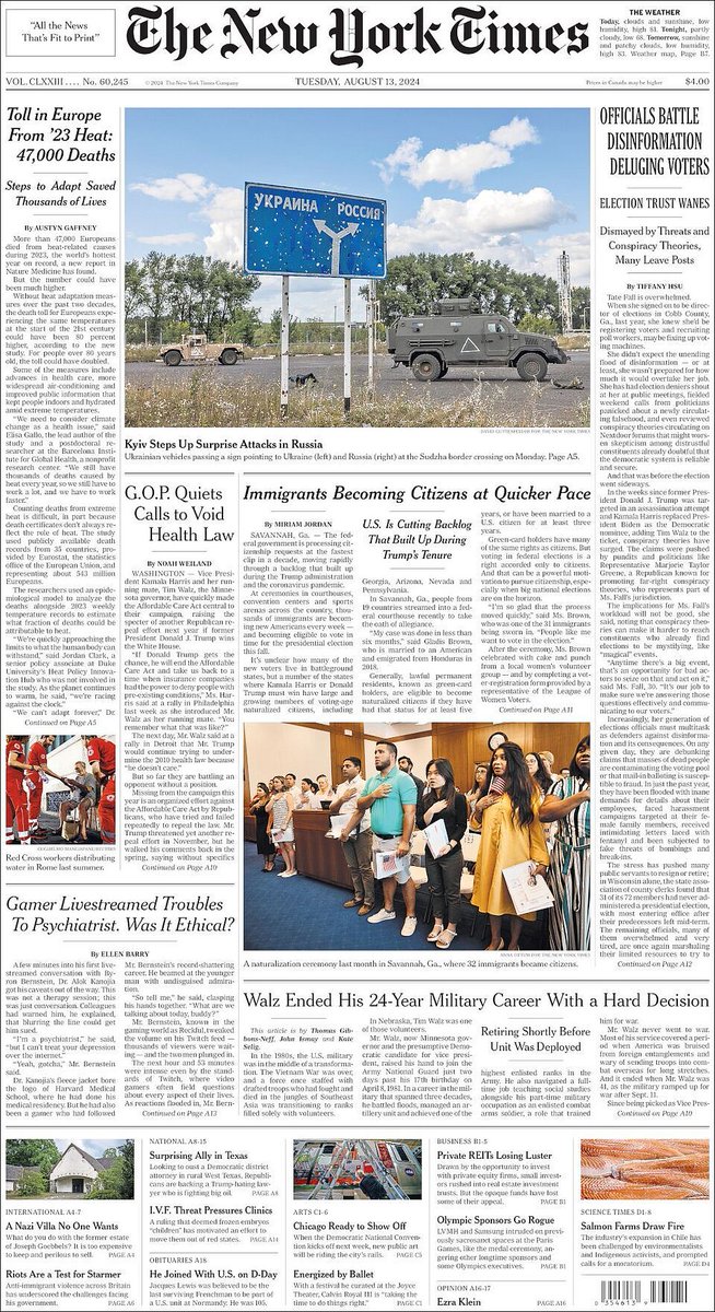 🇺🇸 Immigrants Becoming Citizens At Quicker Pace

▫U.S. is cutting backlog that built up during Trump's tenure
▫<a href="/mirjordan/">Miriam Jordan</a> 
👉 is.gd/RIvoXr 👈

#frontpagestoday #USA <a href="/nytimes/">The New York Times</a> 🇺🇸