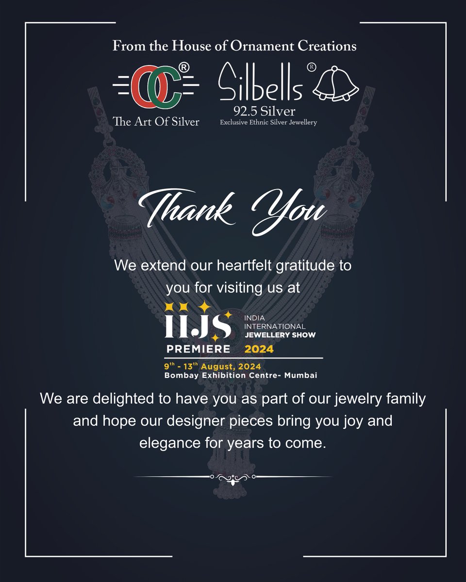 ocmumbai__'s tweet photo. <!--br {mso-data-placement:same-cell;}-->We want to take a moment to express our deepest gratitude for your continued support and trust in our exclusive silver jewelry collection. Your love for our designer pieces inspires us to keep creating the best for you. #ThankYou https://t.co/vQgho18VpC