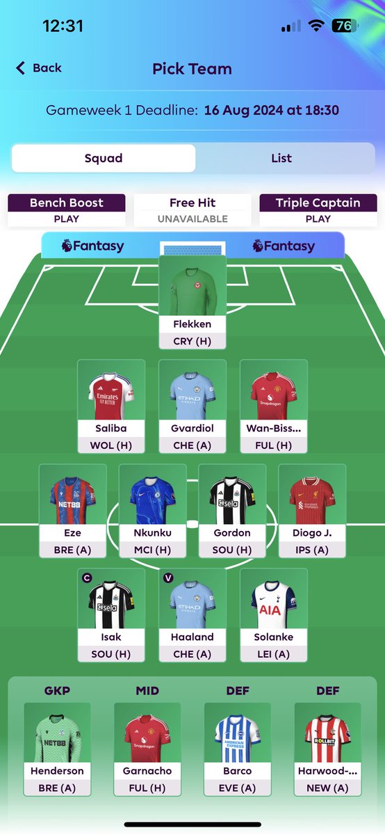 MattReed94's tweet photo. @FPLMattW 8/10 I think, concern over Eze if he moves before the end of the transfer window. https://t.co/2iCeL18Jui