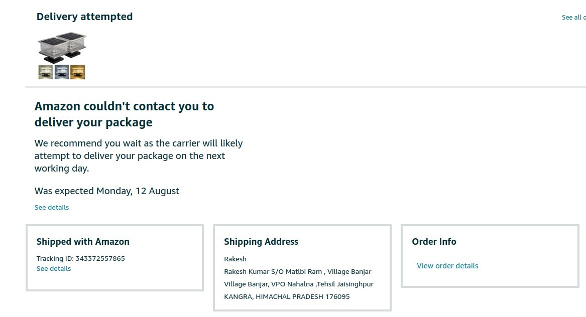 Rishi599's tweet photo. unreliable courier service selected by Amazon. I'm not the only one; there are likely many others facing similar issues who are either unaware of how to escalate the matter or unable to do so. https://t.co/aQL8QXa36r
