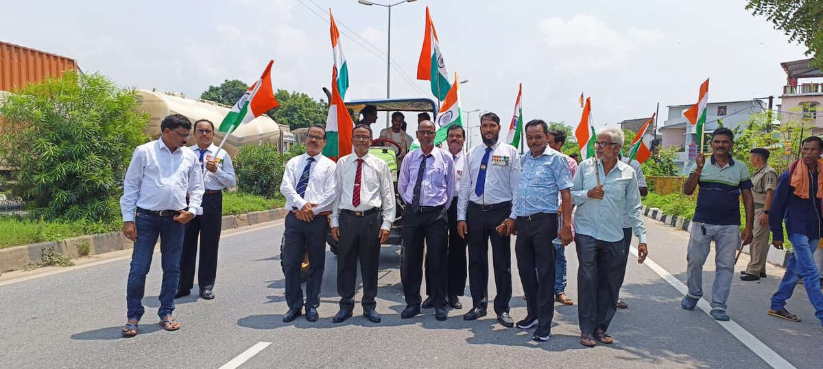 HAR GHAR TRIRANGA Mass Rally organized by Attabira NAC in the presence of Hon'ble MLA ,Chairperson, Councilors, Executive Officer, College students ,School Children's Groups  etc Rally Start Old Cinema Hall to to Ramchandi Mandira Attabira