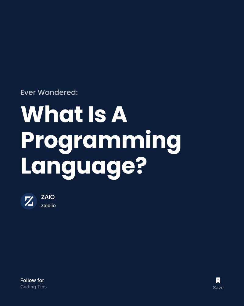 zaiotech's tweet photo. 🚨 Read The Caption For more Tips! 🚨
Ever Wondered: What Is A Programming Language? 💻
#TechCareer #WebDevelopment #Bootcamp #LearnToCode #FutureOfTech #ZAIO #CareerGrowth #TechEducation https://t.co/HPbvG8TC2L