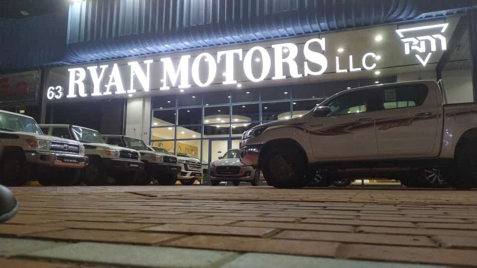 AkASign3dSign's tweet image. The signage in this image for Ryan Motors LLC is another outstanding creation by Our Team, showcasing their expertise in delivering impactful signage solutions. The illuminated 3D letters make the &quot;RYAN MOTORS LLC&quot; name stand out brilliantly, especially in low-light conditions