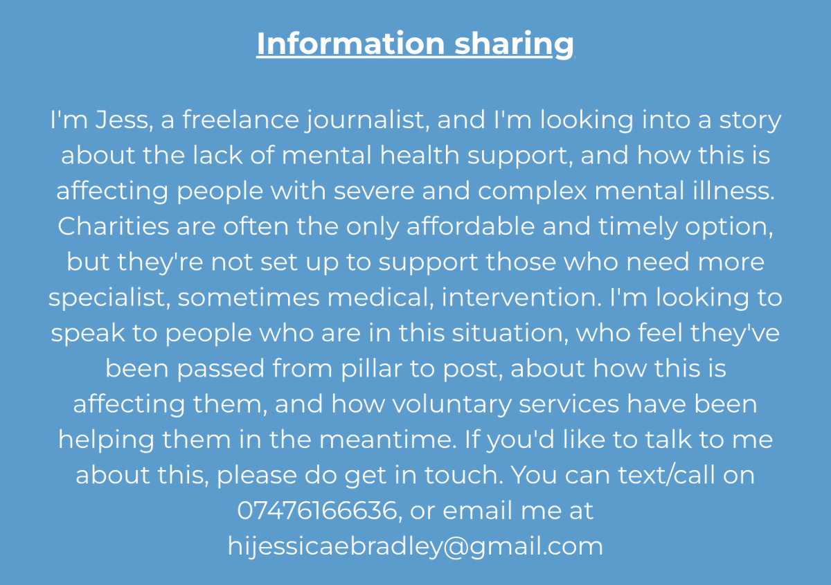 Do you feel passed from pilar to post whilst trying to get some support with your mental health? Jess wants to hear from you 👇🏿👇🏽

#mentalhealth #menthealthservices #feedback #haveyoursay