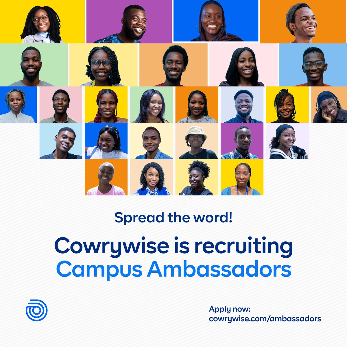 Exciting News: Our Campus Ambassadors' Program is getting BIGGER! 💥

If you or a friend is interested in becoming a Cowrywise Ambassador in your campus, this is your chance. 
Visit cowrywise.com/ambassadors to apply. 🖱️

Tag a friend below to let them know 👇🏾