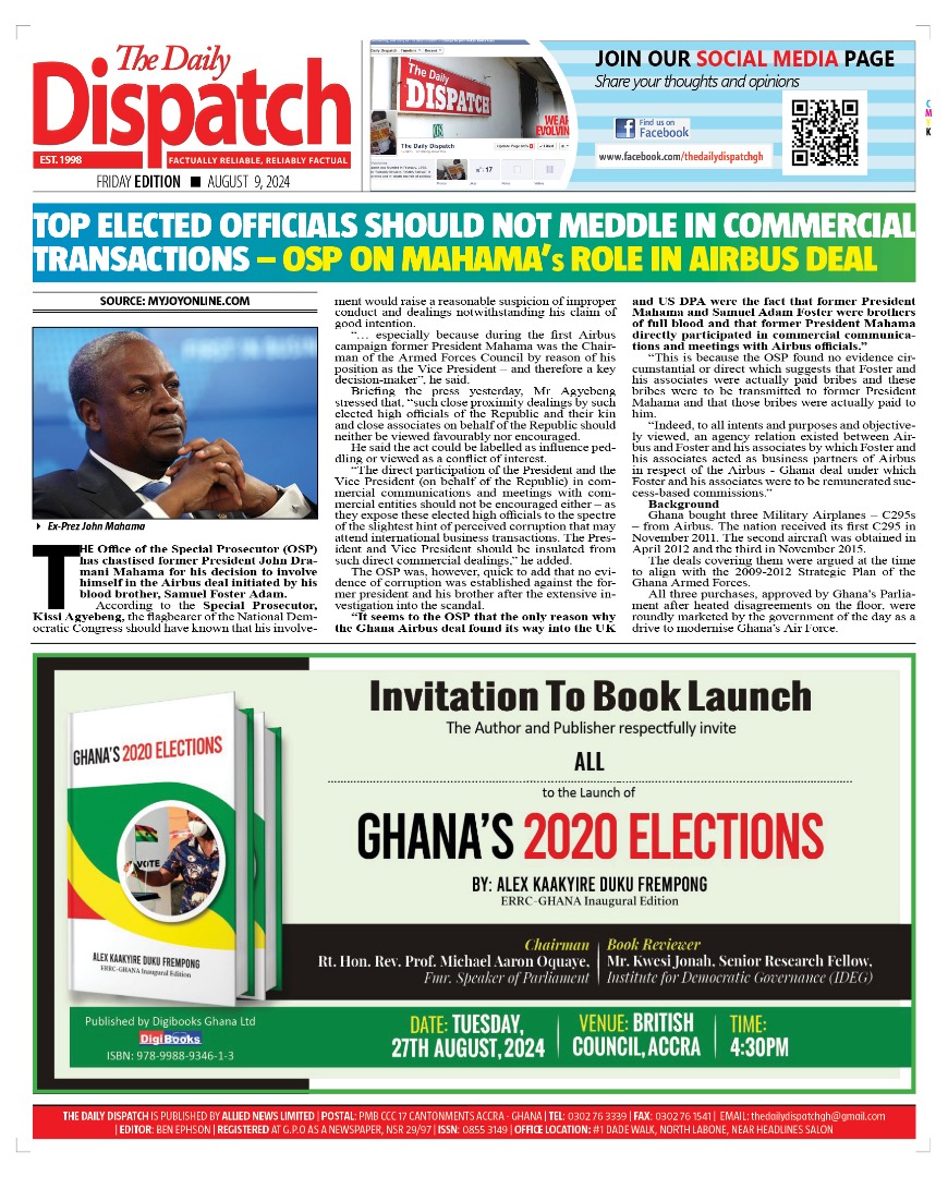 ERRCGhana's tweet photo. We're in the news!  Join us for the launch of "Ghana’s 2020 Elections" by our Executive Dir - A.K.D Frempong! 27th August 2024, 🕓 4:30 PM at British Council, Accra. https://t.co/AlXZeh83JQ
