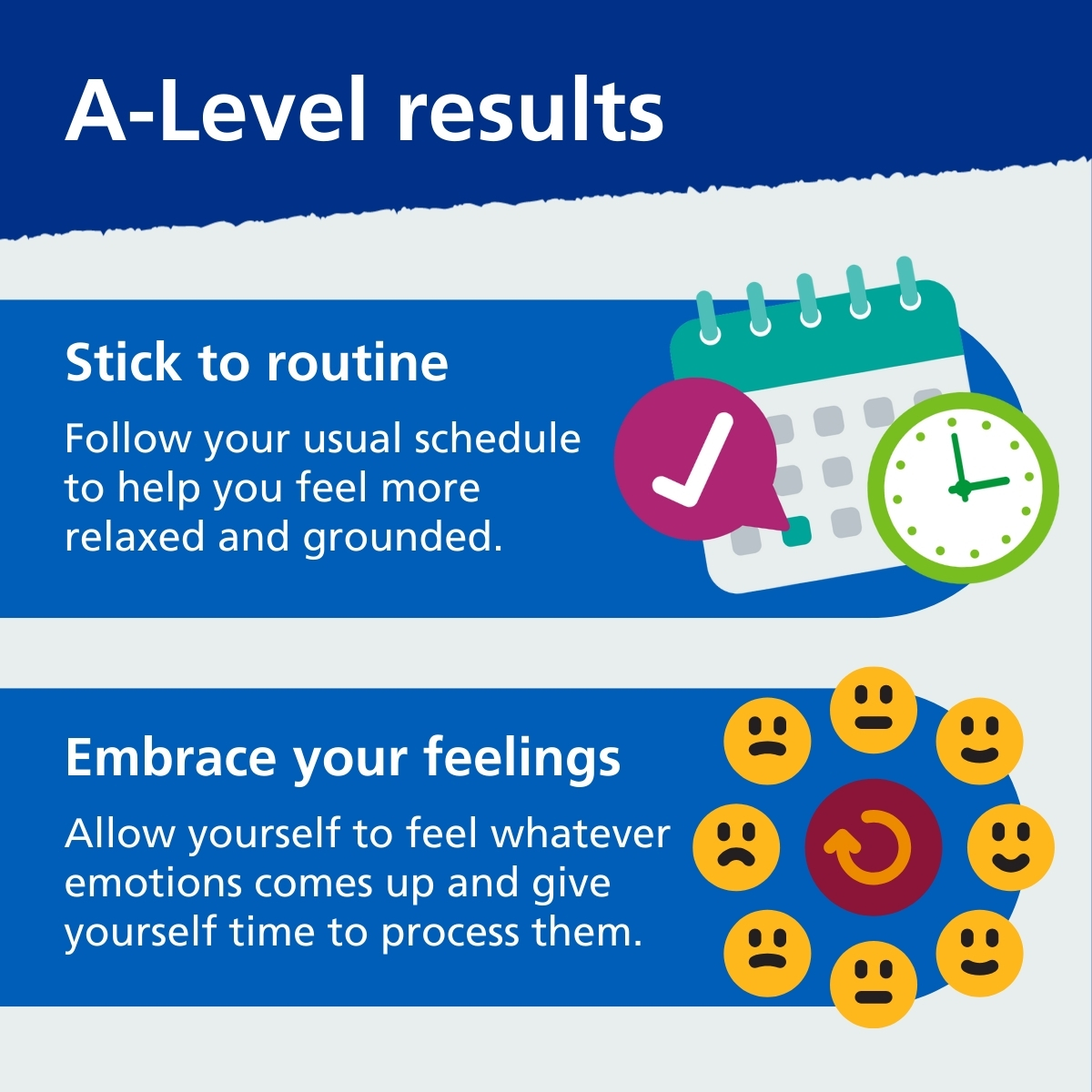 TTBerkshire's tweet photo. Feeling stressed about A-Level results day? Remember, it's just one step in your journey. There are plenty of opportunities ahead. 🌟 Swipe below for tips to help you prepare and manage anxiety👇You've got this! 💪 #ALevelResults #StayPositive #YouGotThis https://t.co/HM0qdmRv4J