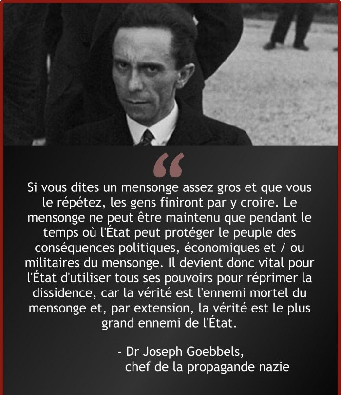 GerardRass's tweet photo. @SFRIMAUDEAU @libe @lofejoma 👍Bon résumé, ce graphique 🤣
Prétendre représenter & gouverner les 🇫🇷
avec 30 % des votes exprimés est outrecuidant
& totalitaire.
#Trotskystes & #Staliniens ont toujours été champions de la méthode Coué 🤡
#Macron aussi !
Répéter un mensonge n’en fait pas une vérité. https://t.co/gSB4m4492Y
