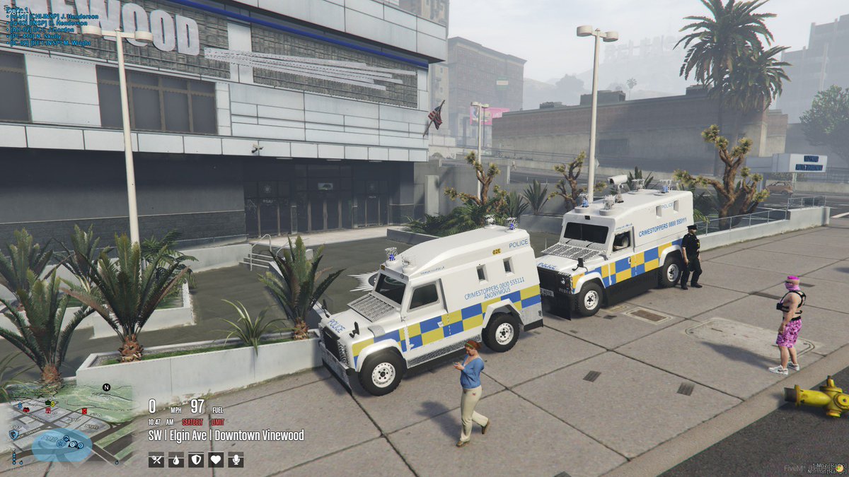 SPYDRofficial's tweet photo. Minor public disorder outside Vinewood Police station 
#6crp #gtaroleplay @gta5 #northernireland https://t.co/63gNoFo0n1