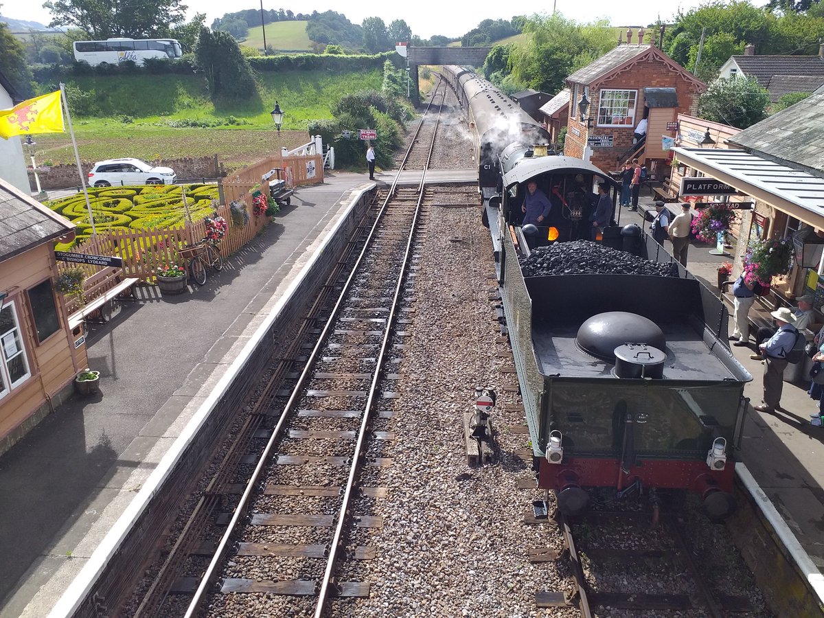DunsterBeachHut's tweet photo. Time to kill in #Williton while my air con is sorted out on my car (now the sun is out it decides to play up). A visit to West Somerset Railway's Williton Station has to be done. https://t.co/6wP4wuVsWn