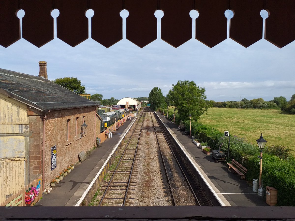 DunsterBeachHut's tweet photo. Time to kill in #Williton while my air con is sorted out on my car (now the sun is out it decides to play up). A visit to West Somerset Railway's Williton Station has to be done. https://t.co/6wP4wuVsWn