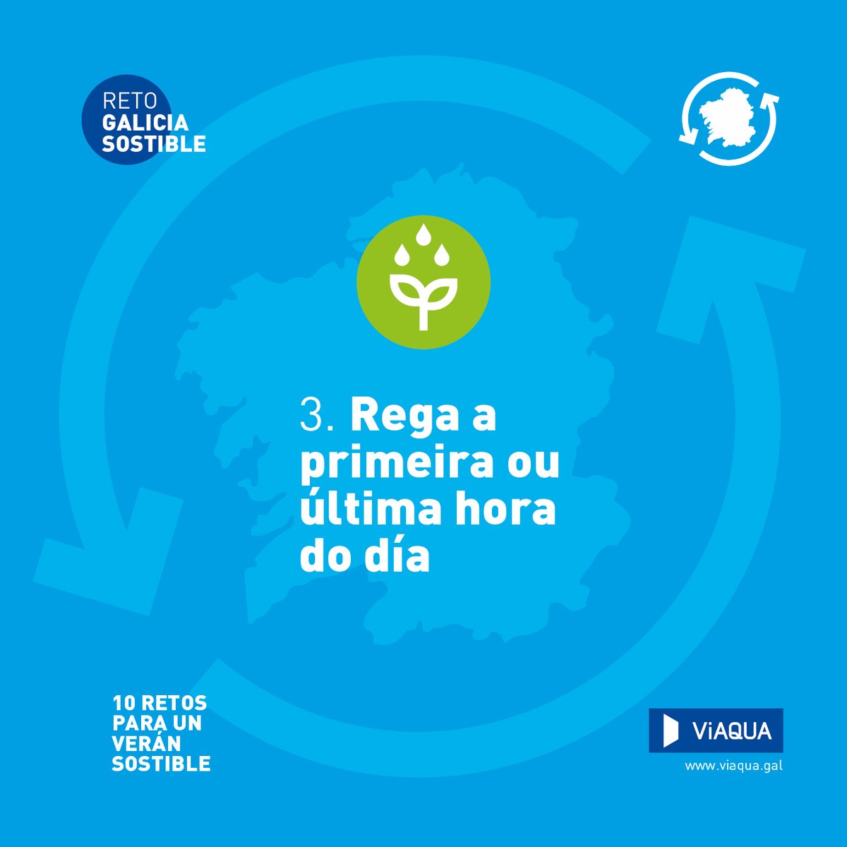 👩‍🌾Na horta ou xardín rega a primeira ou última hora do día, evitando as horas de maior calor e aproveitando mellor a auga regando nas horas máis frescas. Únete ao #RetoGaliciaSostible! 💪

➡️ viaqua.gal/gl/reto-galici…