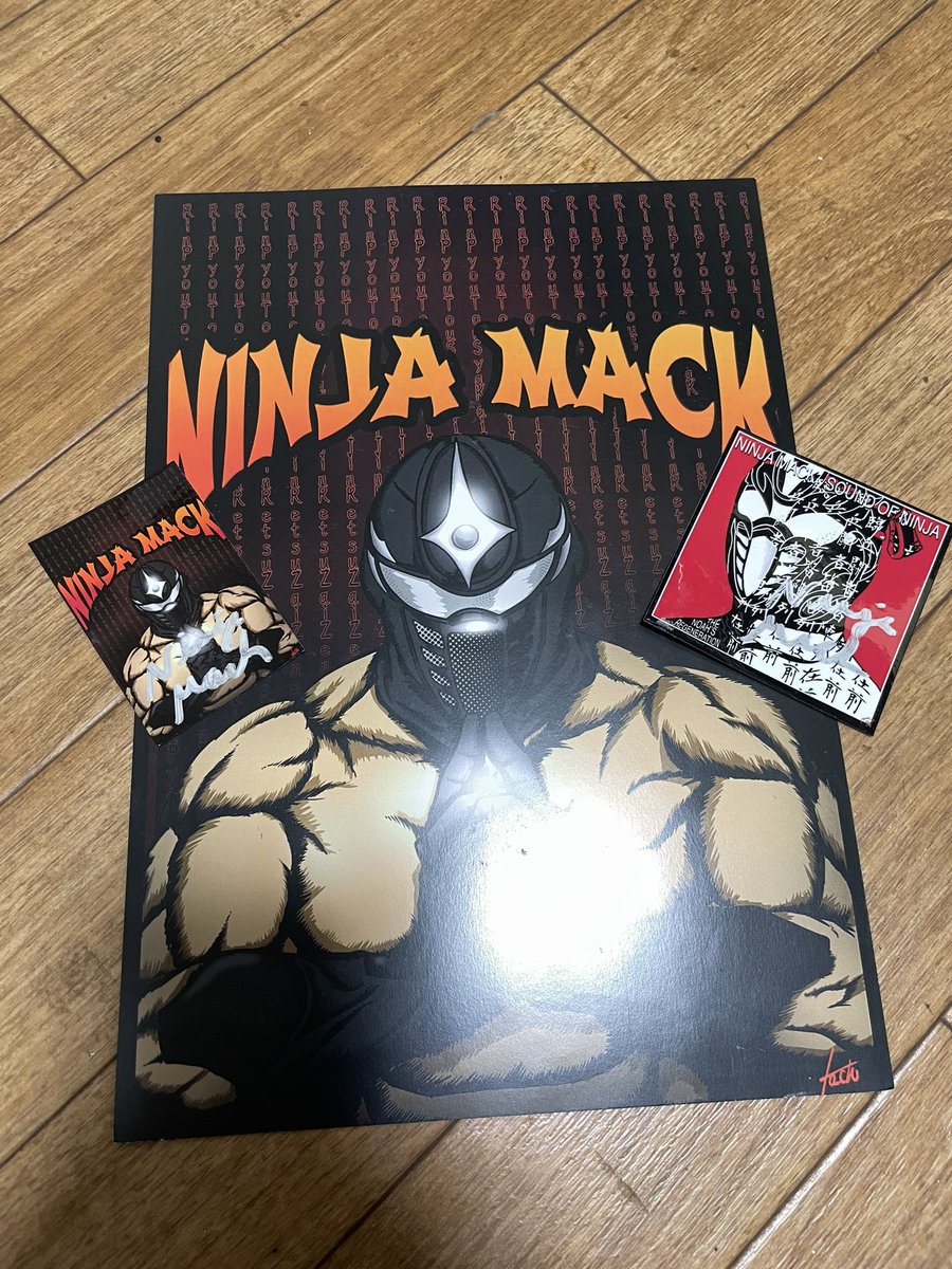 TACK59089236's tweet image. ニンジャマック選手には感謝しかなくて。

いきなり初参戦の両国で自分のイラストポトレで使われた時はビックリ恐縮で言葉出なかったなぁ😅
その後も他のイラストも使ってくれたり。
応援する余りに知識も無いのにマスク作ってみたりとかね😅😅
沢山の思い出をありがとう！
#NinjaMack