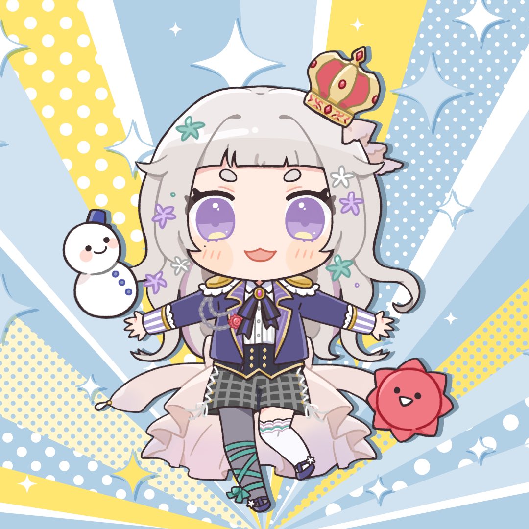 誕生日イラストと同じ衣装デザインでSDイラストもお願いしました☺️❣️

今回も、きばやし様(<a href="/kiba_yashi_/">きばやし</a> )に絶妙なバランスの等身と衣装のデフォルメ加減でとてもかわいく仕上げていただきました。ありがとうございます。

#いるここにいる