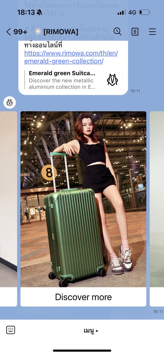 ZZocial's tweet photo. @AngelssBecky is on @RIMOWA #LineOfficial https://t.co/vOQyI4sS3l