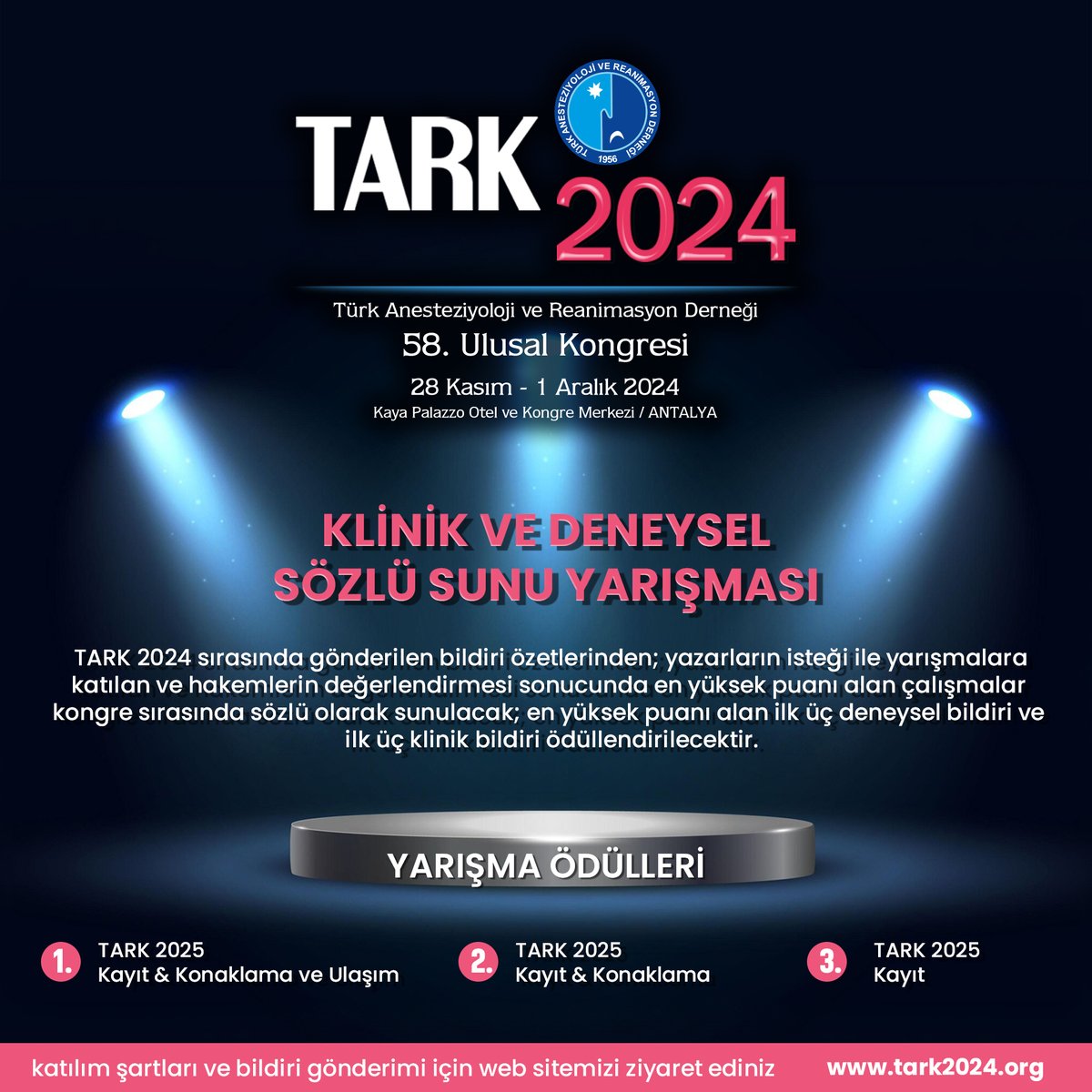 2024tark's tweet photo. Klinik ve Deneysel Sözlü Sunu Yarışması💡
Katılım şartları ve bildiri gönderimi için web sitemizi ziyaret ediniz. 🌐
#Tark #Tark2024 #GeçmiştenGeleceğeGüvenle #TARD #PlazaEvent https://t.co/WcDqBtoOkV