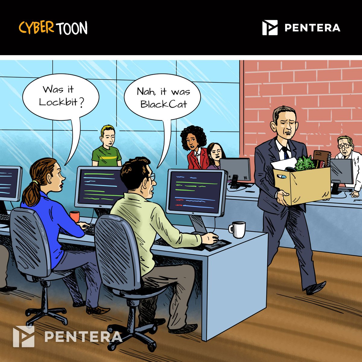 vesslasecurity's tweet photo. Ransomware strikes again, and the CISO is shown the door.

Blame won't improve security. We need collaboration and transparency:
✅ Use security validation tools
✅ Communicate risks with stakeholders
✅ Agree on a risk mobilization plan and SLA

@penterasec #Cybertoon https://t.co/Ysu7q8VtjY