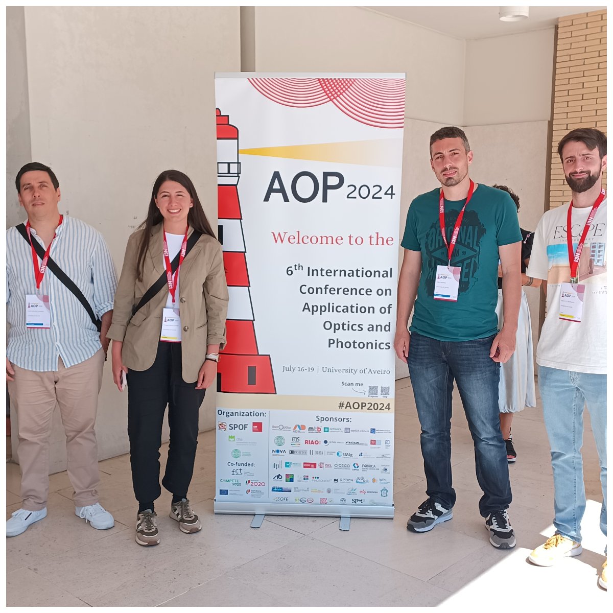 CITENI_UDC's tweet photo. 🇵🇹 Este verán parte do equipo de investigación do Laboratorio de Aplicacións Industriais do Láser (#LAIL) do @CITENI_UDC, presentou os seus traballos na 6th International Conference on Application of Optics and Photonics (#AOP2024) que tivo lugar en #Aveiro do 16-19 de xullo. https://t.co/ZTFR2xQDb3