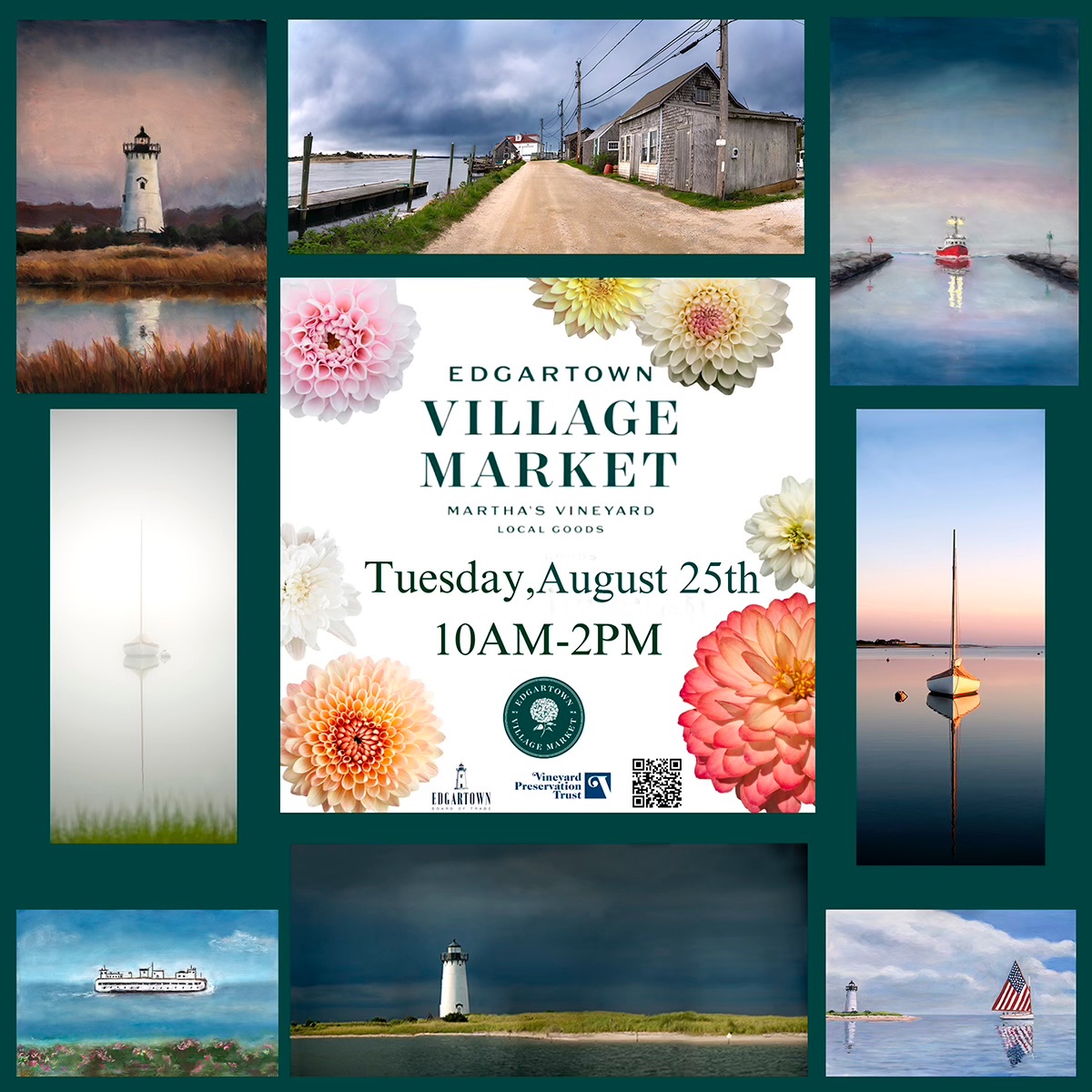 dmgonmv's tweet photo. Perfect weather for strolling up Main Street to The Edgartown Village Market to partake in homemade wares of 20+ vendors. Selections include freshly made food, coffee, locally grown farm produce &amp; meats, art, jewelry, pottery, clothing &amp; more. See you today between 10am-2pm. https://t.co/0J7xWLJBE3