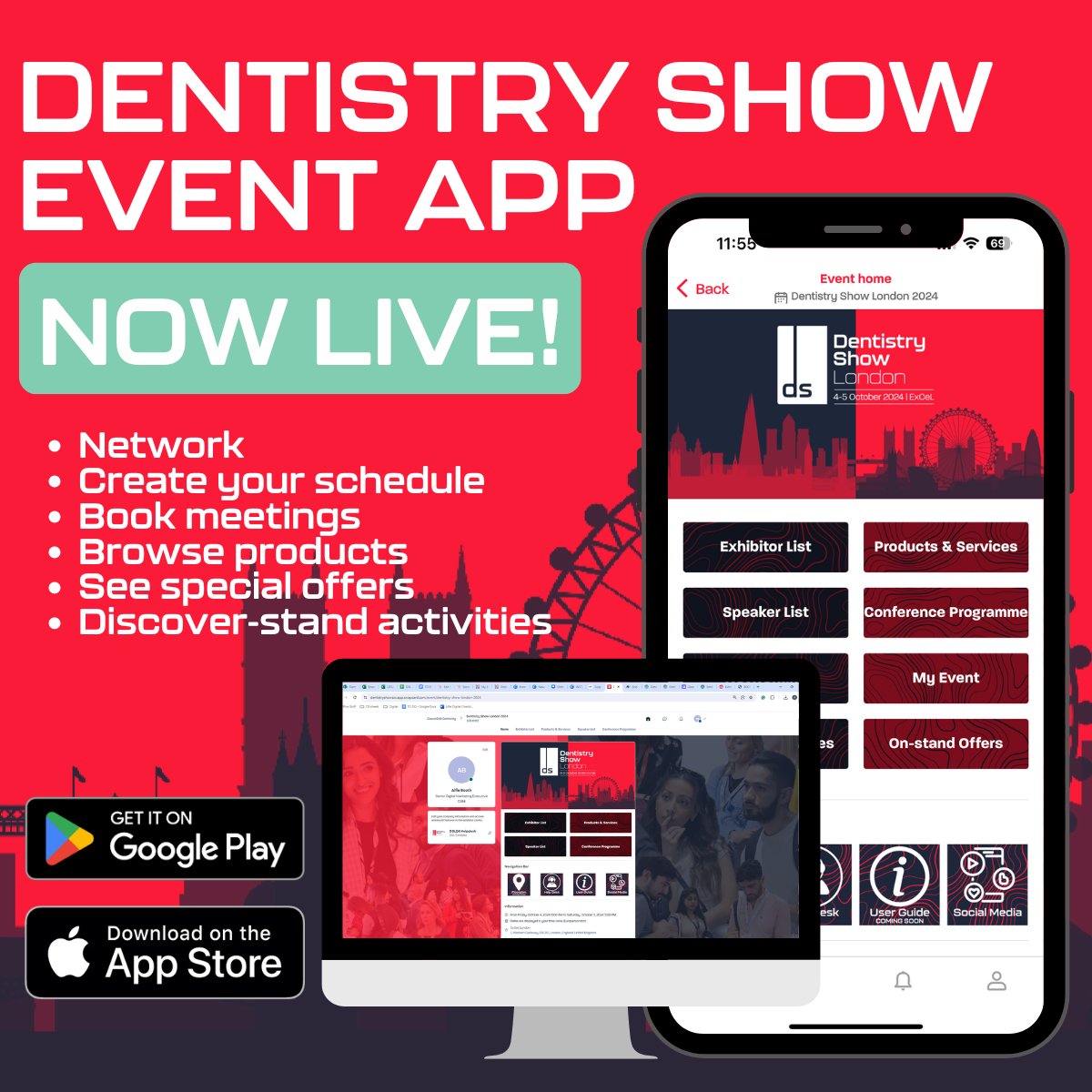 dentistryshowCS's tweet photo. The Dentistry Show London 2024 event app is now live, register now to get access and start planning your visit.📱
https://t.co/hueemC9E3f
#DSL24 #Dentistry #Eventapp https://t.co/muClm0E0qh