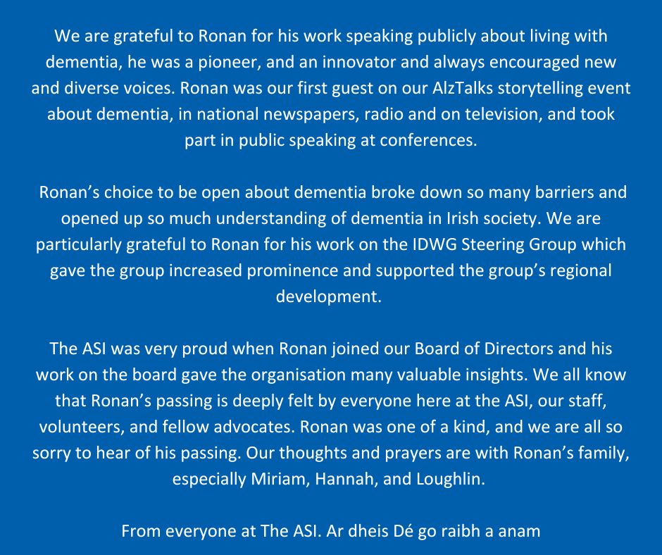 The Alzheimer Society of Ireland tweet media