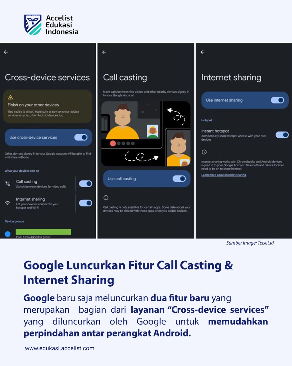 AccelistEdukasi's tweet image. Dua fitur terbaru dari Google ini siap mempermudah hidupmu! Coba langsung Teman Mindu!

#TechUpdate #GoogleFeatures #CallCasting #InternetSharing #BelajarTeknologi #Coding #Bootcamp #LMSMoodle #EkskulCoding #belajarcoding #coding #accelistedukasiindonesia #AEDU