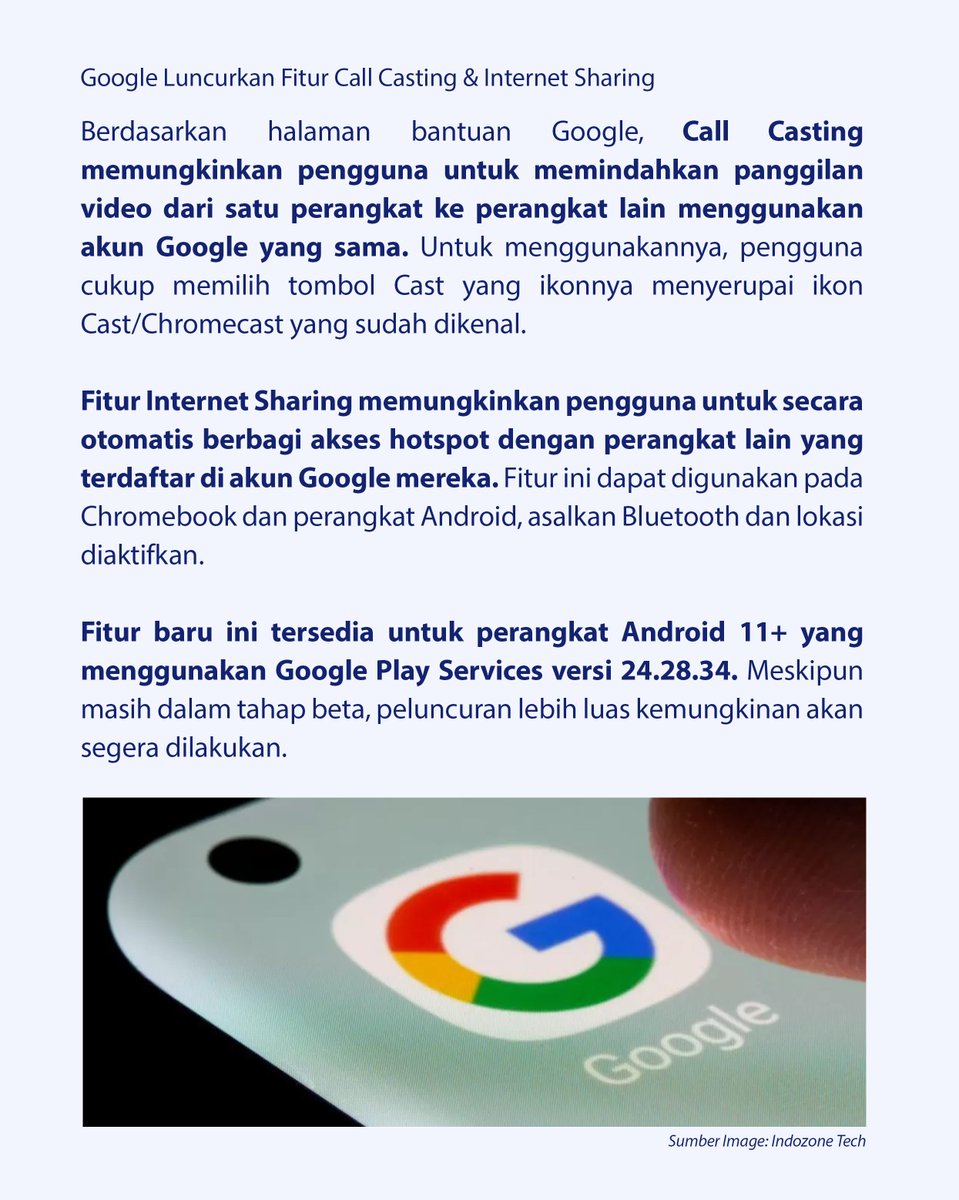 AccelistEdukasi's tweet image. Dua fitur terbaru dari Google ini siap mempermudah hidupmu! Coba langsung Teman Mindu!

#TechUpdate #GoogleFeatures #CallCasting #InternetSharing #BelajarTeknologi #Coding #Bootcamp #LMSMoodle #EkskulCoding #belajarcoding #coding #accelistedukasiindonesia #AEDU
