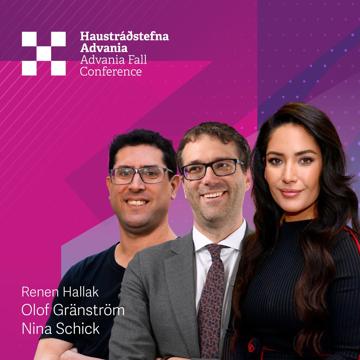 Þá hefur aðaldagskrá þrítugustu Haustráðstefnu Advania verið birt 🥳 Þrír málaflokkar verða í brennidepli; gervigreind, gagnaöryggi og sjálfbærni. Hvernig skarast þessi málefni og hvernig skipta þau máli í stóru myndinni? Skráðu þig hér til að vita meira 👉bit.ly/4ciGZRy