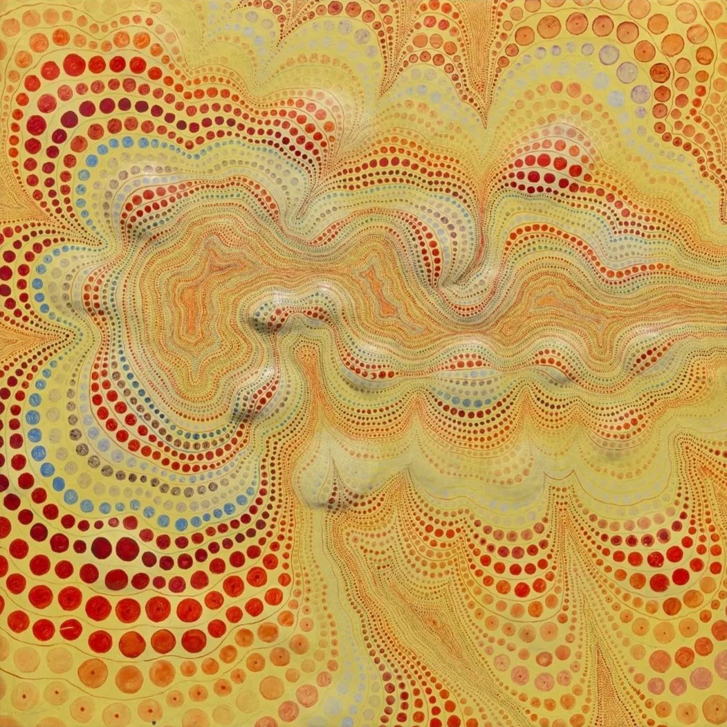 Tate's tweet image. #WorkOfTheWeek is a painting on plywood by Japanese artist Minoru Onoda, of the second generation of Gutai artists—radical Japanese artists who wanted to change painting and change the world. 🟠

Find Minoru Onoda's work in our free Tate Modern display ➡️ bit.ly/4cjfzLi