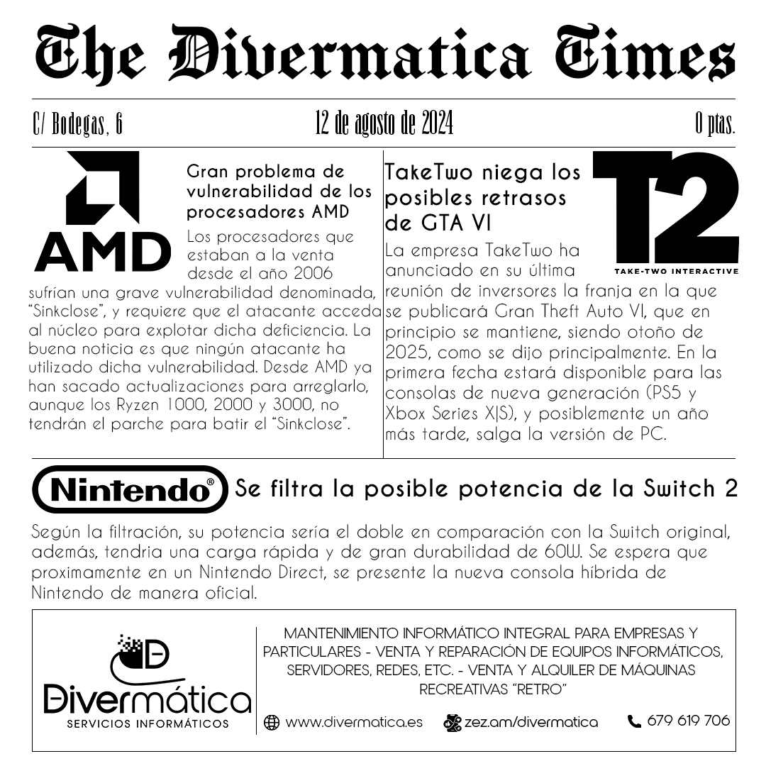 Divermatica_XRY's tweet photo. La redaccion del Divermatica Times ha estado desbordada, pero aqui teneis el nuevo numero. https://t.co/vMKAcYJgAe
