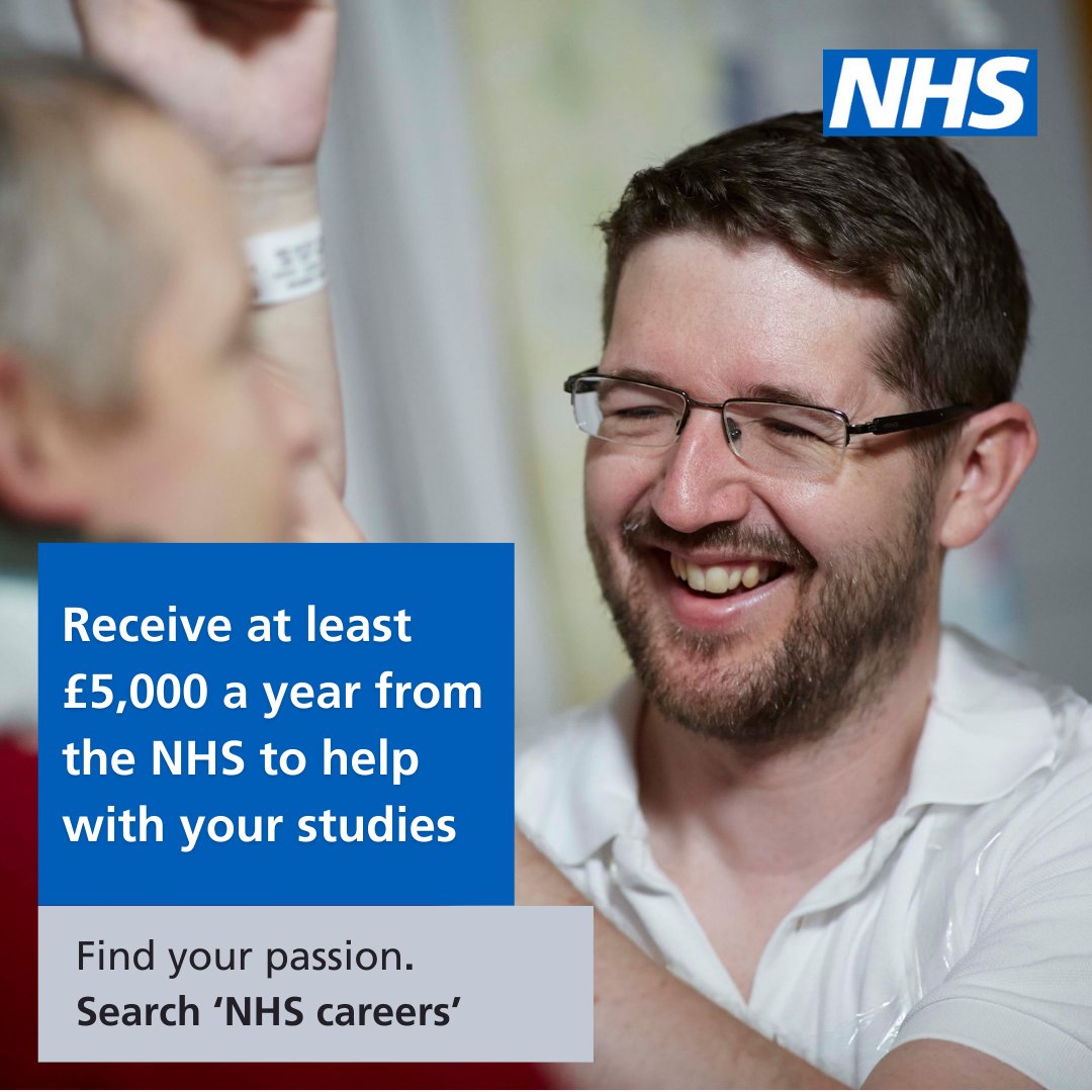 You could receive at least £5,000 a year to help with your healthcare degree.   

Places are available across the country in Clearing.  

Find your passion. Visit healthcareers.nhs.uk/we-are-nhs/we-… 

#Clearing #WeAreTheNHS